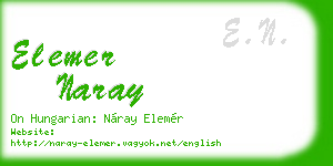 elemer naray business card