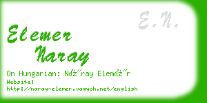 elemer naray business card